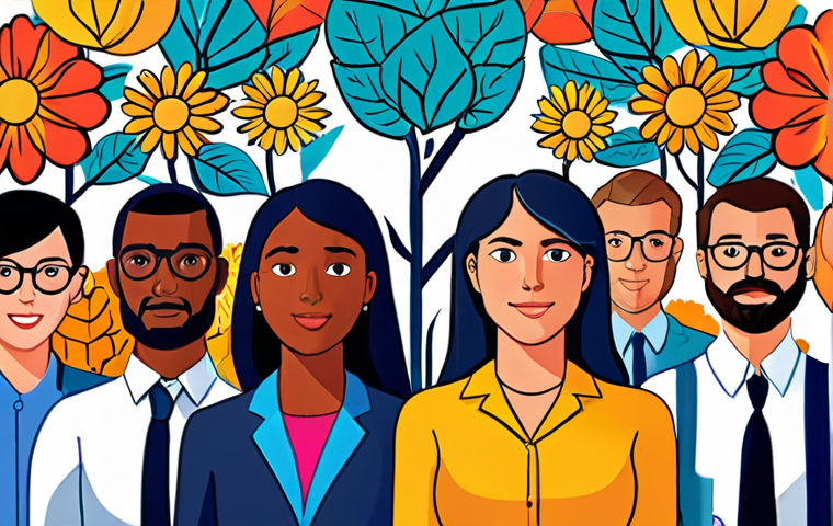**Prompt 1: Empowering Talent Ecosystem**
    Vibrant illustration showing diverse individuals thriving within a supportive, growth-oriented corporate ecosystem. Central figures are actively learning, collaborating, and innovating, surrounded by subtle digital interfaces or platforms. Emphasize concepts of "empowerment," "continuous growth," and "self-realization" rather than traditional recruitment. Use bright, optimistic colors and dynamic compositions to convey energy and potential.